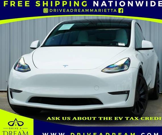 TESLA MODEL Y 2021 5YJYGDEF8MF252461 image